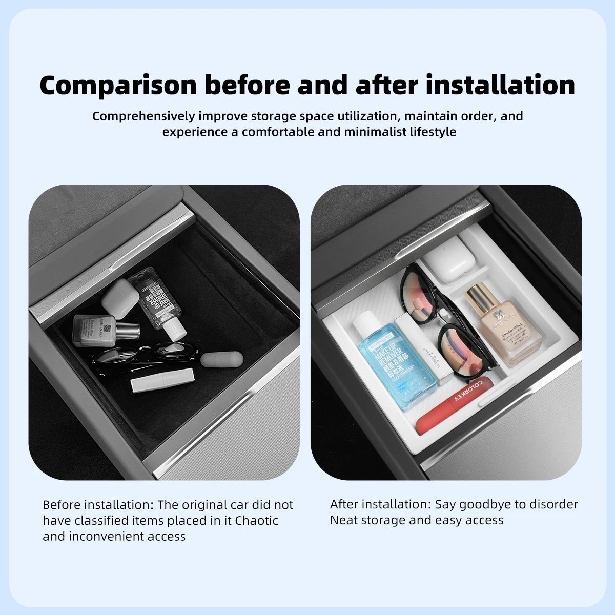 Central Control Storage Box For Tesla