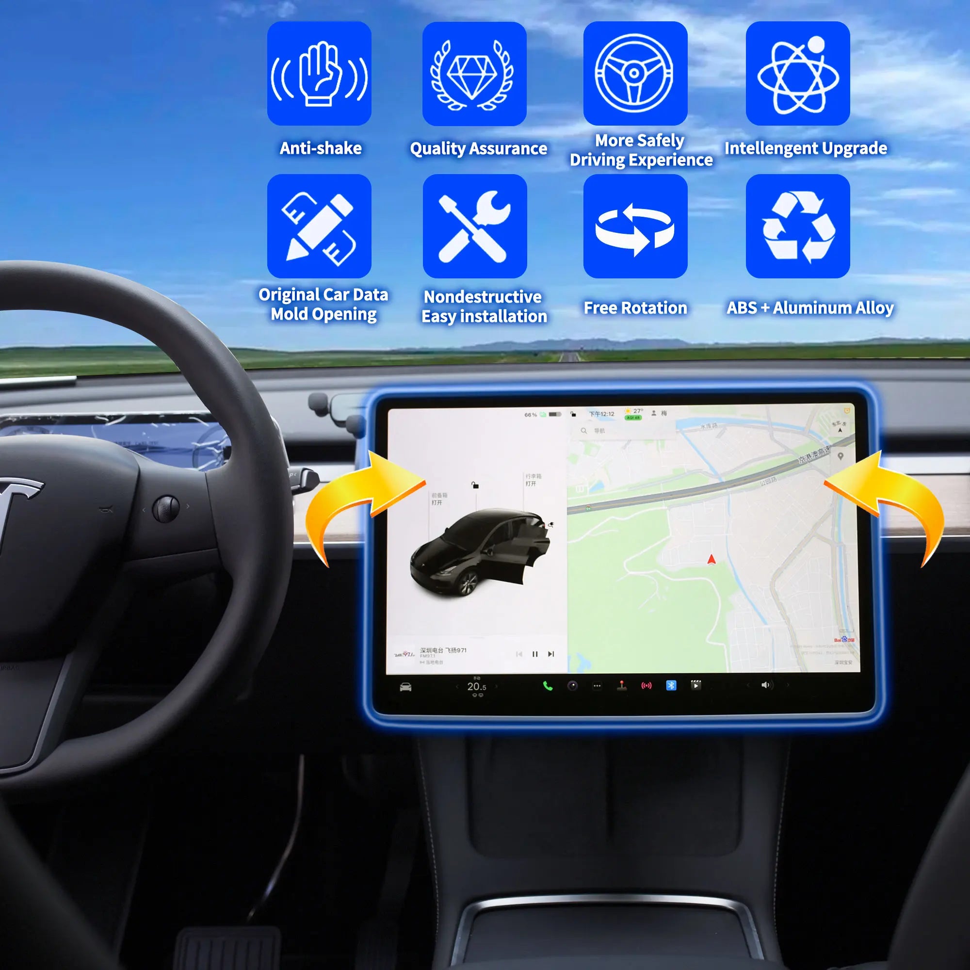 For Tesla Switch Model 3 Screen Rotate bracket Model Y
