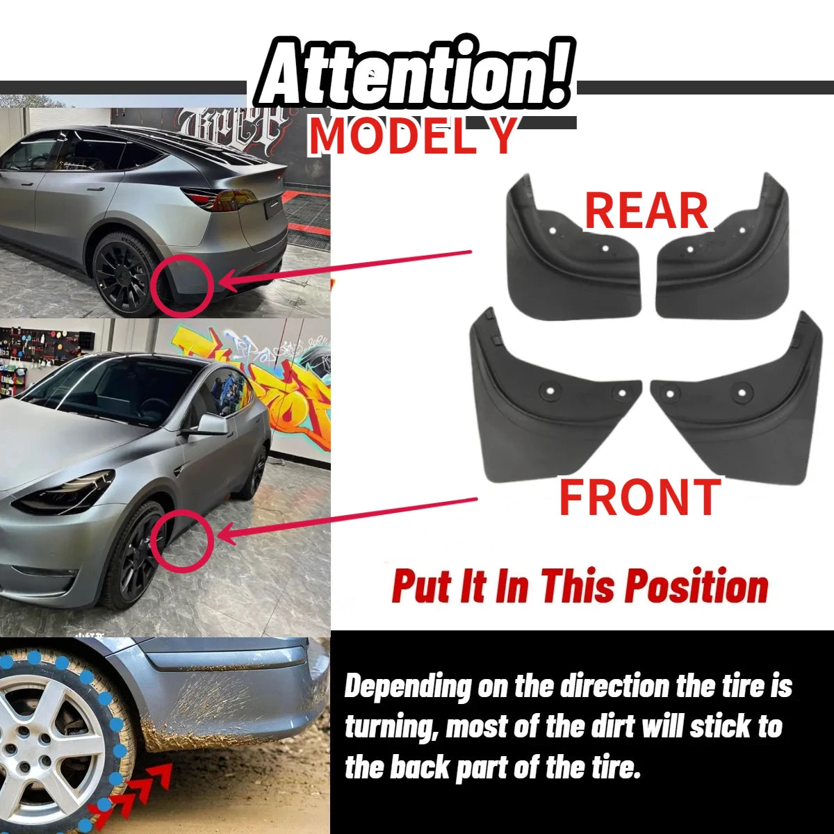 Mud Flaps for Tesla Model