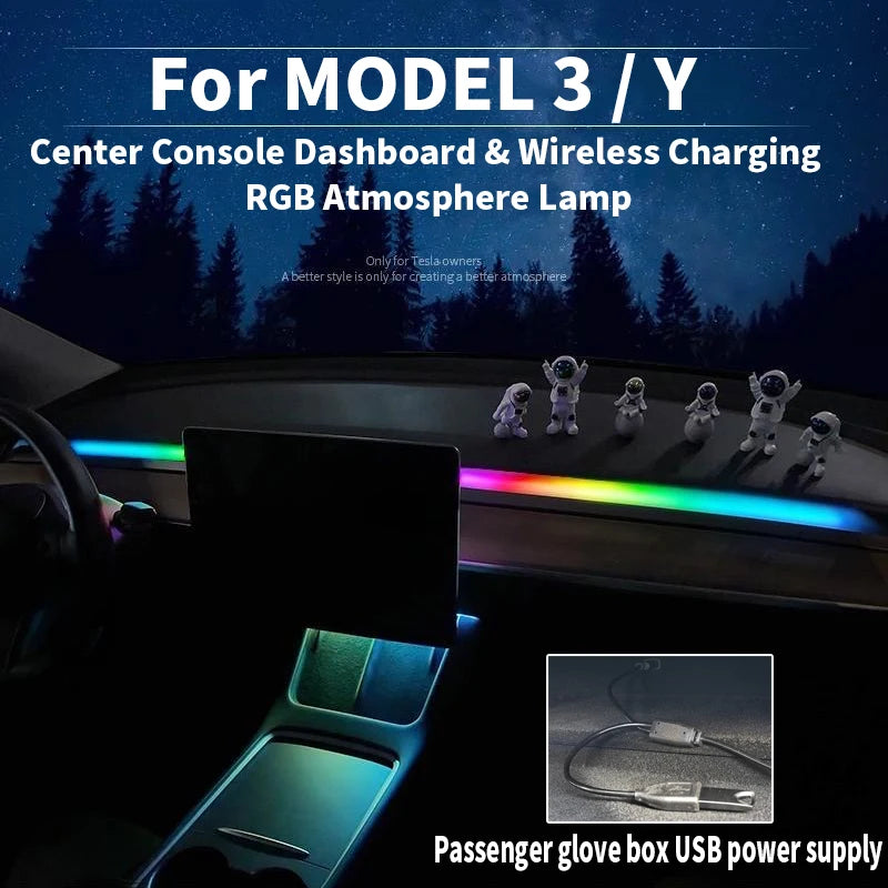 New Upgrade For Tesla Model Y 3 Highland RGB Ambient