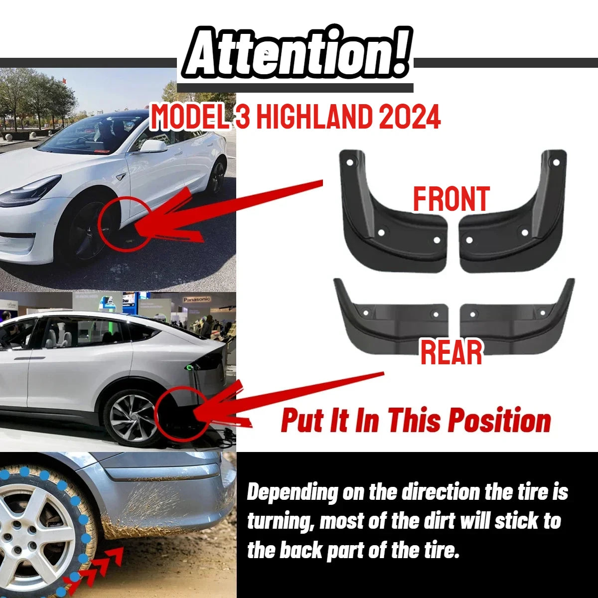 Mud Flaps for Tesla Model