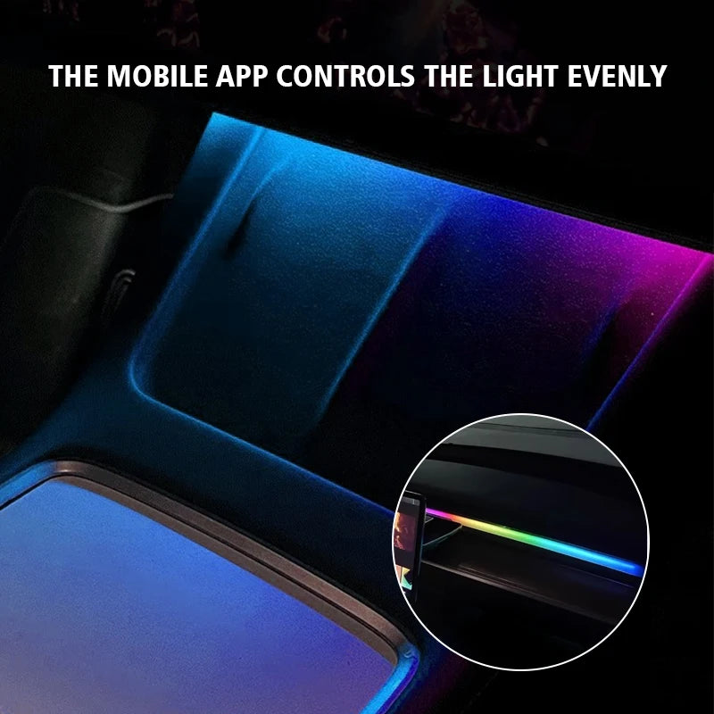 New Upgrade For Tesla Model Y 3 Highland RGB Ambient