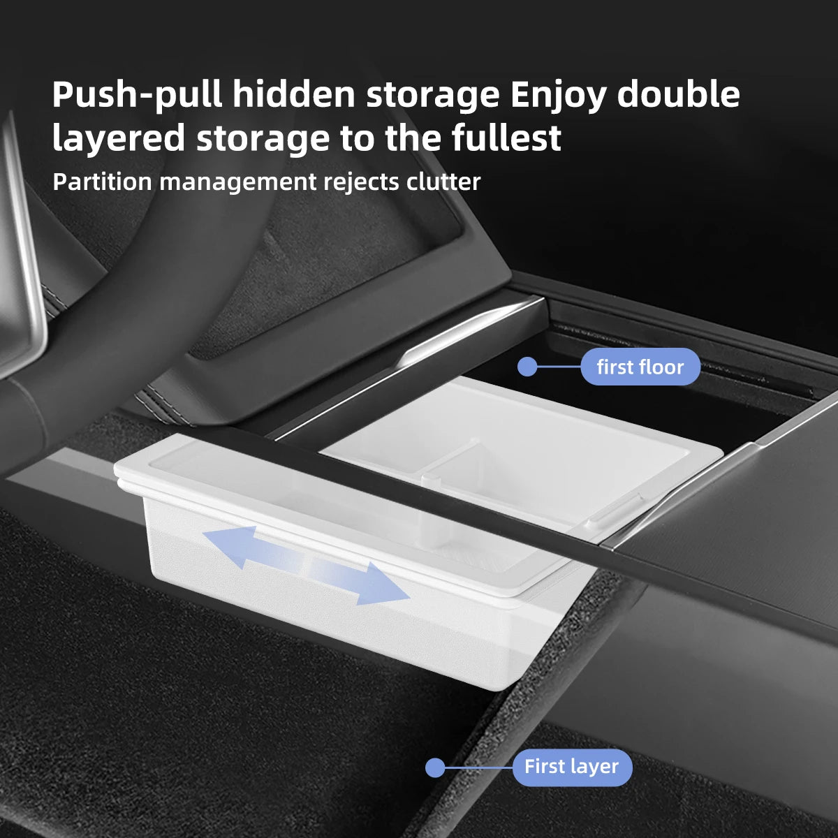 Central Control Storage Box For Tesla