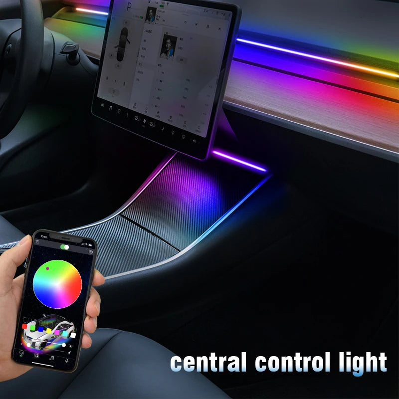 New Upgrade For Tesla Model Y 3 Highland RGB Ambient